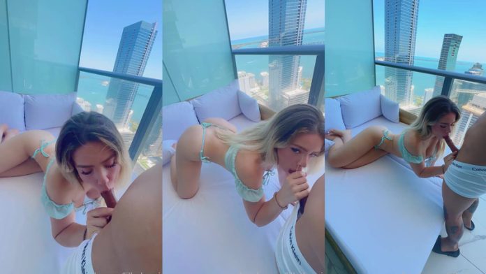 Lilbabymj Gets Fucked Doggy Style On The Balcony